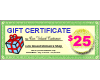 Gift Certificate $ 25.00 Gift Certificate $ 25.00